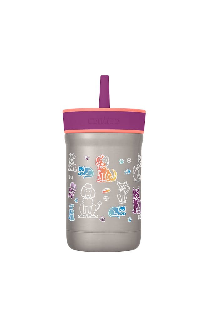Contigo® Kids Leighton Spill-Proof Stainless Steel Tumbler with Straw, 12oz. - Coral Good Boys