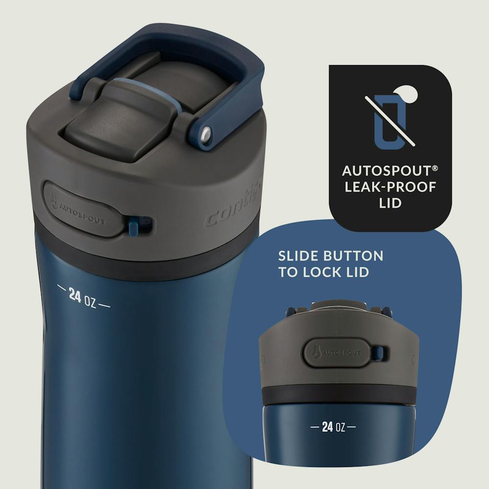 Contigo® Ashland Chill 2.0 Stainless Steel Water Bottle with AUTOSPOUT® Lid, 24oz - Blueberry