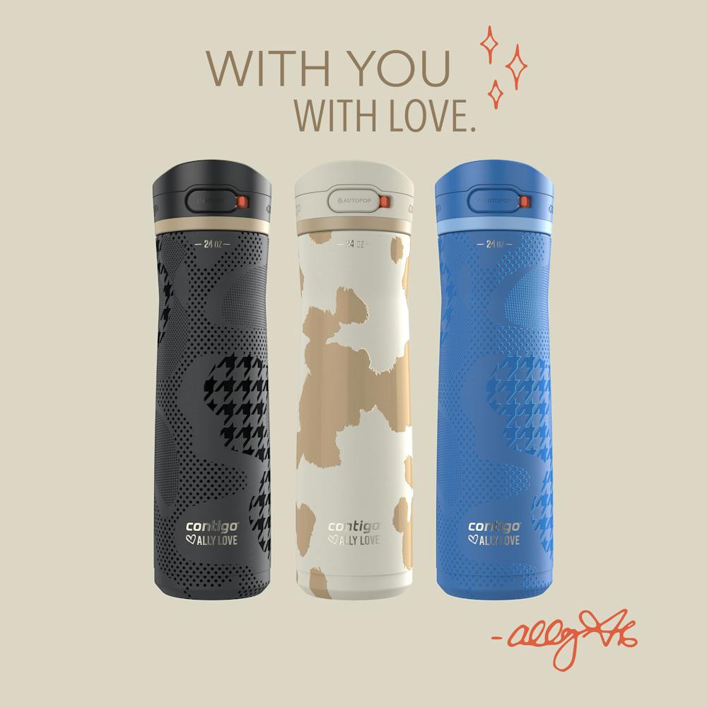 Contigo® x Ally Love Jackson Chill 2.0 Stainless Steel Water Bottle with AUTOPOP® Lid, 24oz - Stellar Jay